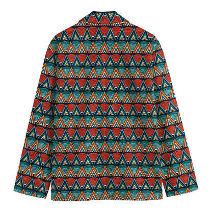 Ethnic African Inspired Pattern Print Men's Cotton Blazer