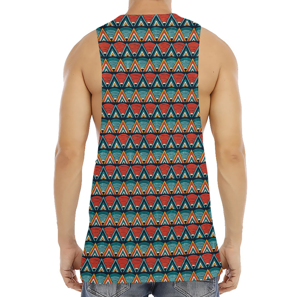 Ethnic African Inspired Pattern Print Men's Muscle Tank Top