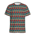 Ethnic African Inspired Pattern Print Men's Athletic T-Shirt