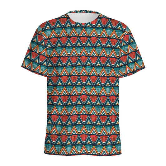 Ethnic African Inspired Pattern Print Men's Sports T-Shirt