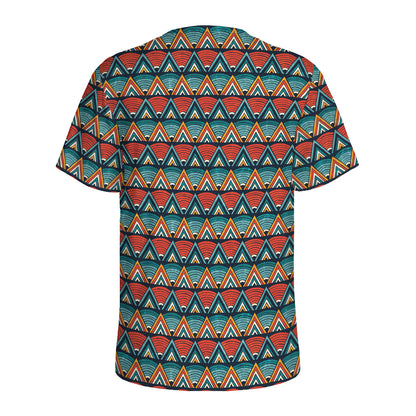 Ethnic African Inspired Pattern Print Men's Sports T-Shirt