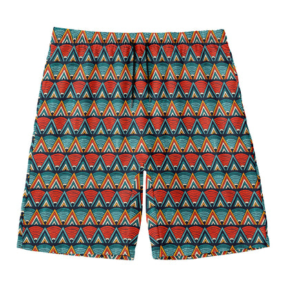 Ethnic African Inspired Pattern Print Men's Swim Trunks