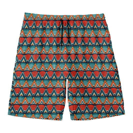 Ethnic African Inspired Pattern Print Men's Swim Trunks