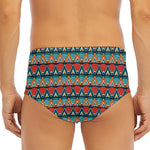 Ethnic African Inspired Pattern Print Men's Triangle Swim Briefs