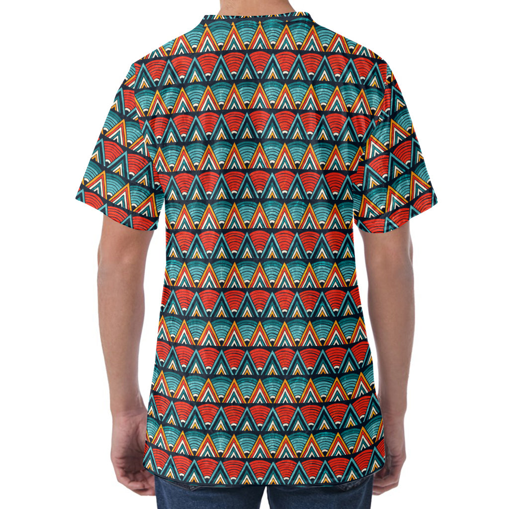 Ethnic African Inspired Pattern Print Men's Velvet T-Shirt