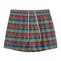 Ethnic African Inspired Pattern Print Mesh Shorts