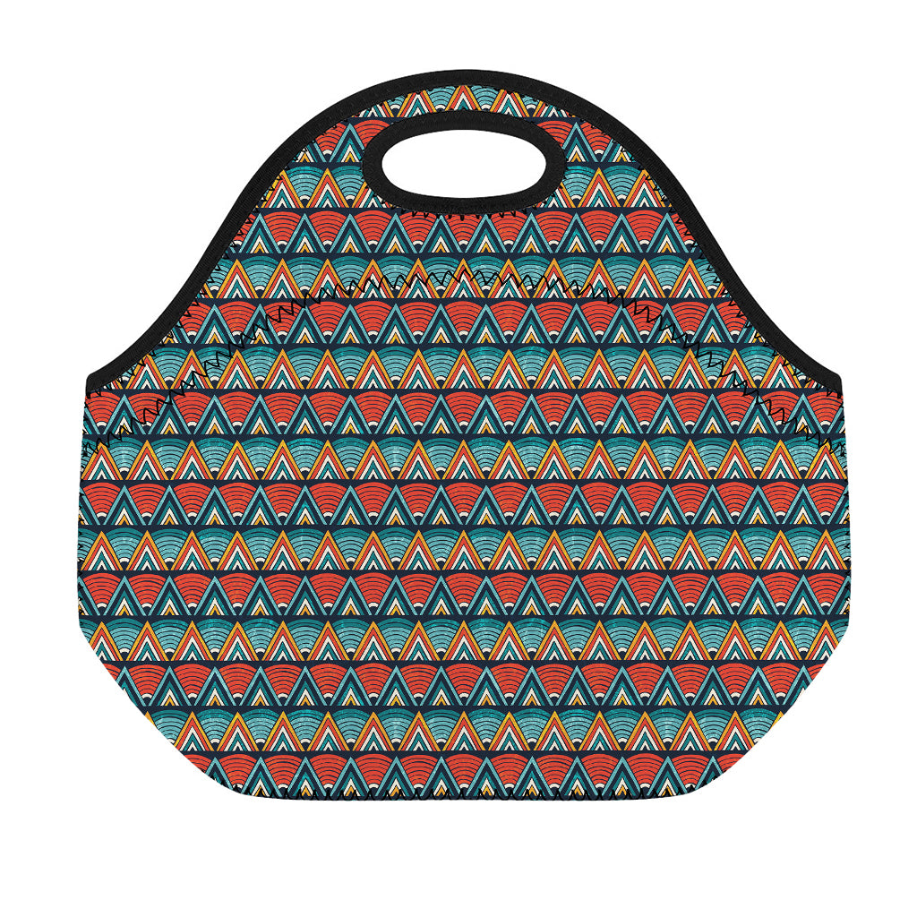 Ethnic African Inspired Pattern Print Neoprene Lunch Bag
