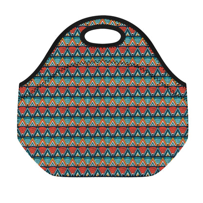 Ethnic African Inspired Pattern Print Neoprene Lunch Bag