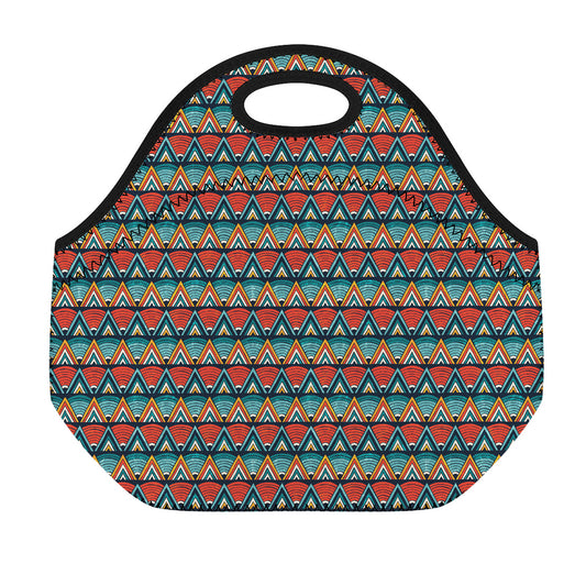 Ethnic African Inspired Pattern Print Neoprene Lunch Bag