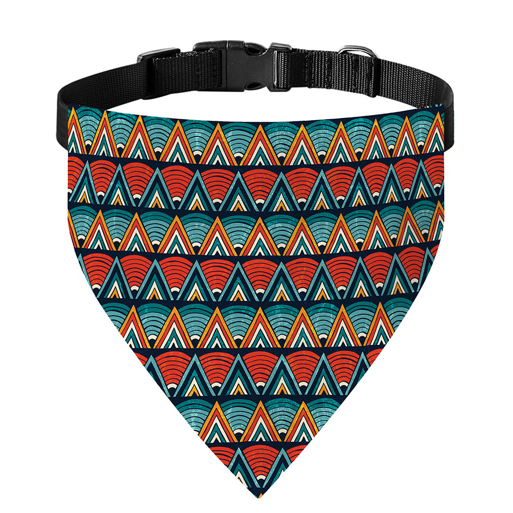 Ethnic African Inspired Pattern Print Over The Collar Dog Bandana