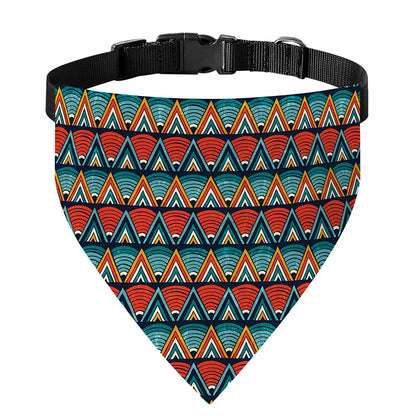 Ethnic African Inspired Pattern Print Over The Collar Dog Bandana