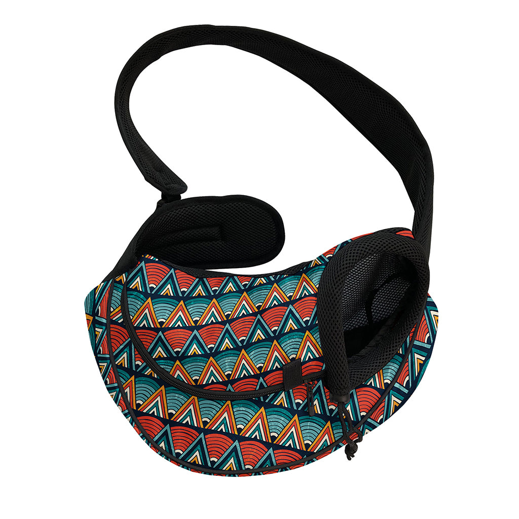 Ethnic African Inspired Pattern Print Pet Sling Carrier