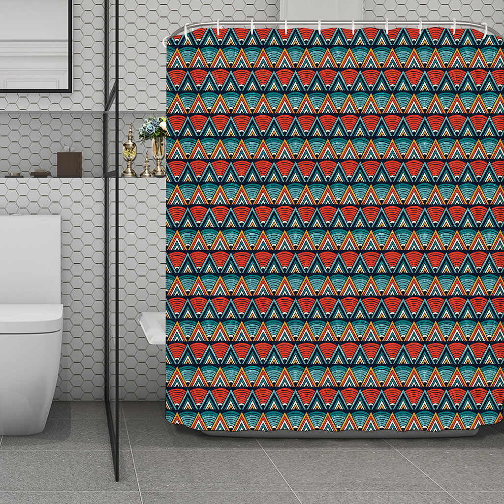 Ethnic African Inspired Pattern Print Polyester Shower Curtain