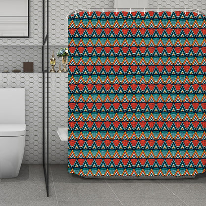Ethnic African Inspired Pattern Print Polyester Shower Curtain