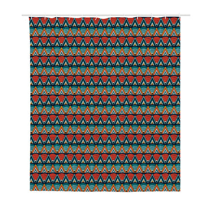 Ethnic African Inspired Pattern Print Polyester Shower Curtain