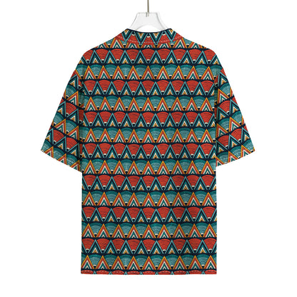 Ethnic African Inspired Pattern Print Rayon Hawaiian Shirt