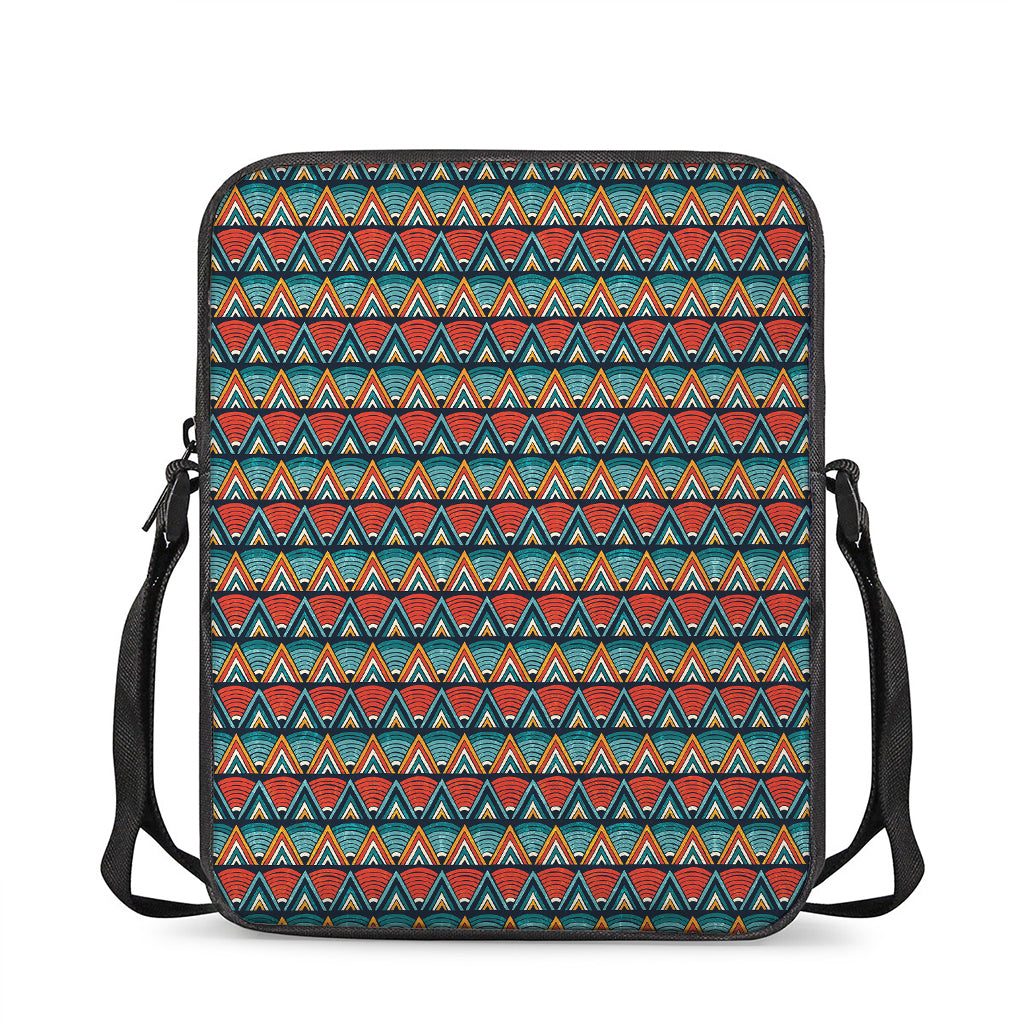 Ethnic African Inspired Pattern Print Rectangular Crossbody Bag
