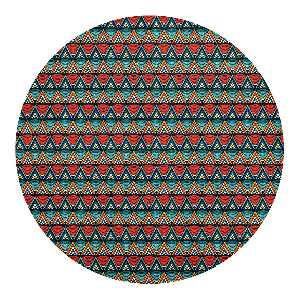 Ethnic African Inspired Pattern Print Round Blanket