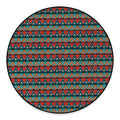 Ethnic African Inspired Pattern Print Round Floor Mat