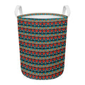 Ethnic African Inspired Pattern Print Round Laundry Basket