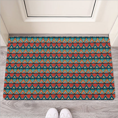 Ethnic African Inspired Pattern Print Rubber Doormat