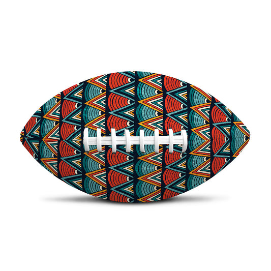 Ethnic African Inspired Pattern Print Rugby Ball