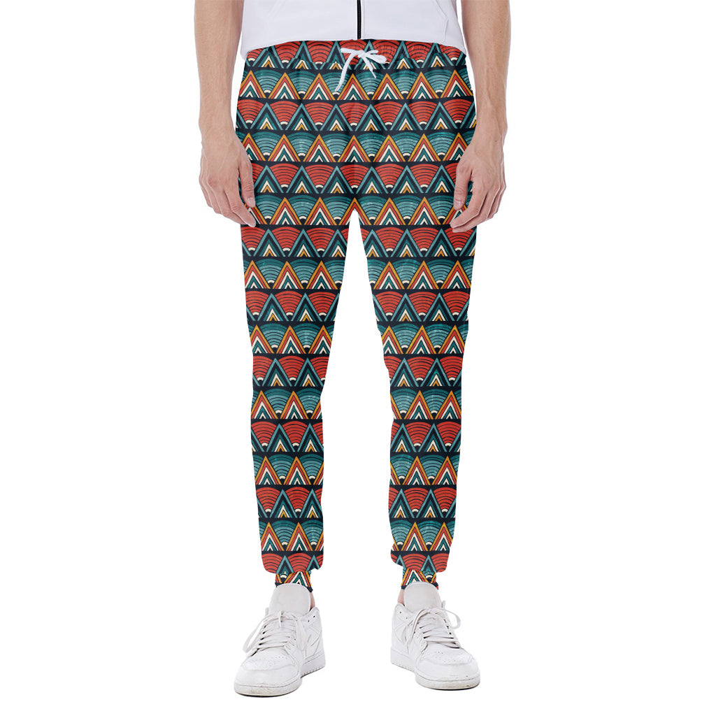 Ethnic African Inspired Pattern Print Scuba Joggers