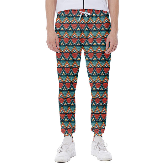 Ethnic African Inspired Pattern Print Scuba Joggers