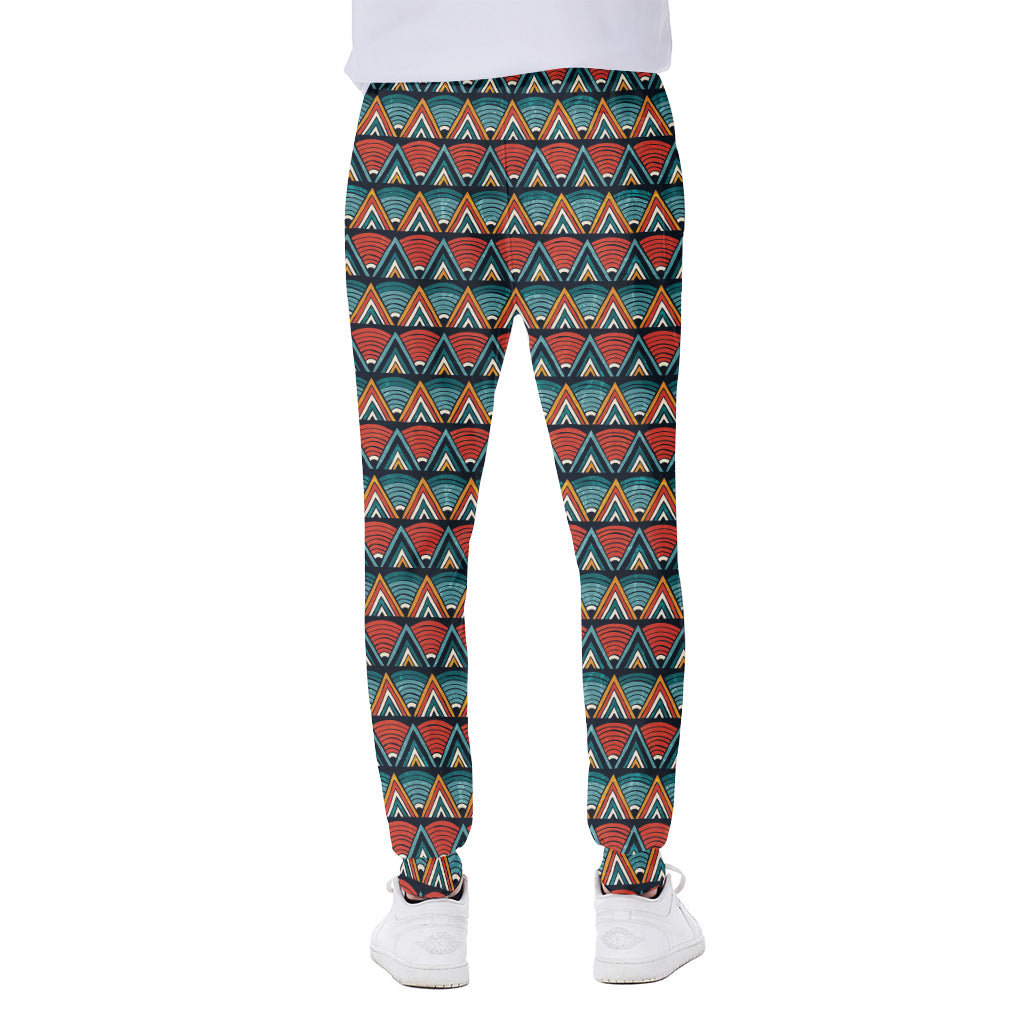 Ethnic African Inspired Pattern Print Scuba Joggers