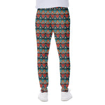 Ethnic African Inspired Pattern Print Scuba Joggers