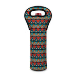 Ethnic African Inspired Pattern Print Single Neoprene Wine Tote