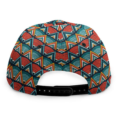 Ethnic African Inspired Pattern Print Snapback Cap