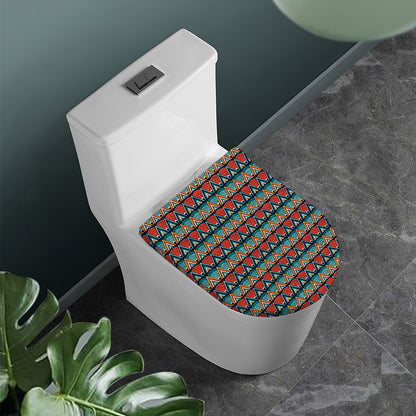 Ethnic African Inspired Pattern Print Toilet Lid Cover