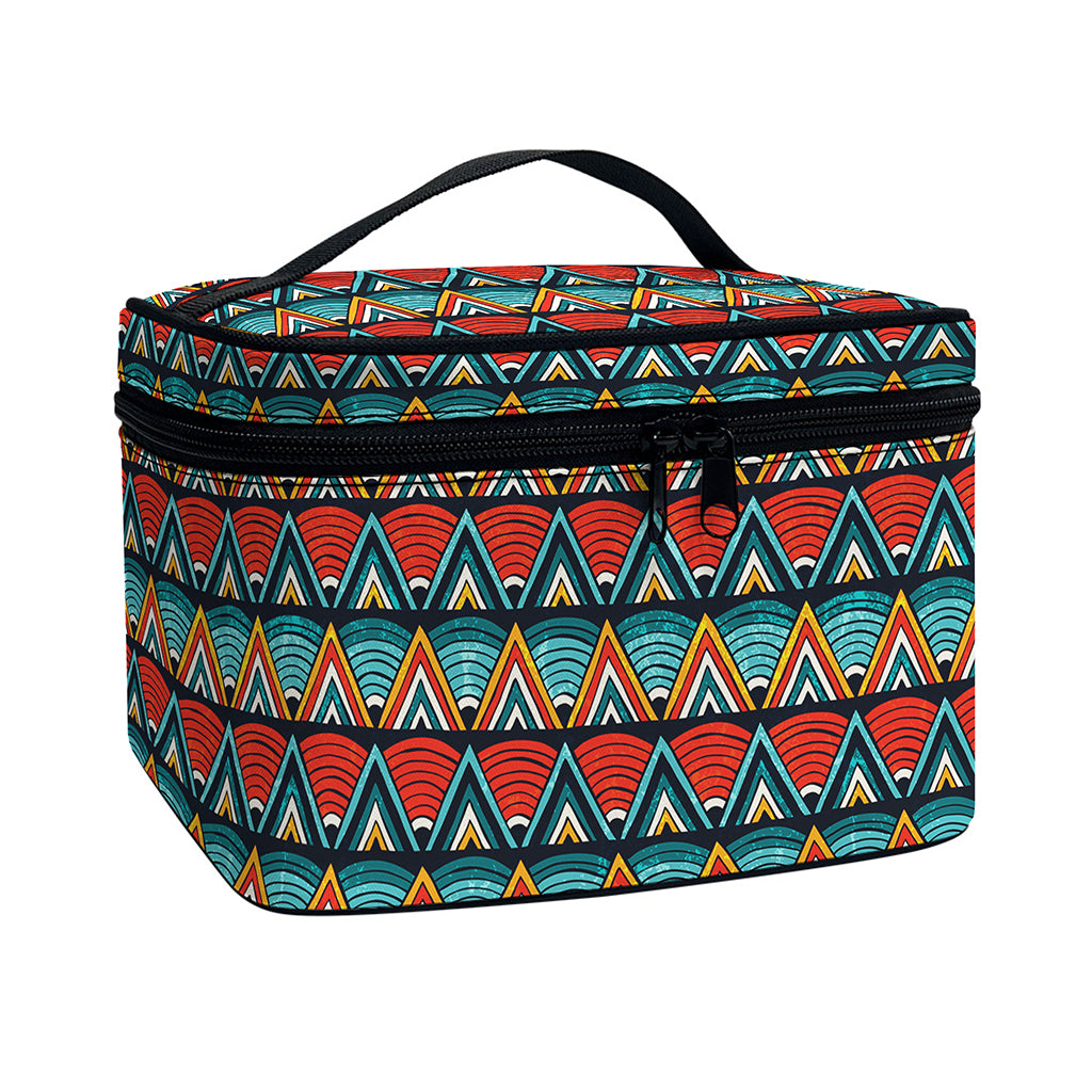 Ethnic African Inspired Pattern Print Travel Makeup Bag