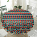 Ethnic African Inspired Pattern Print Waterproof Round Tablecloth