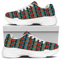 Ethnic African Inspired Pattern Print White Chunky Shoes