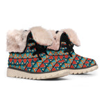 Ethnic African Inspired Pattern Print Winter Boots