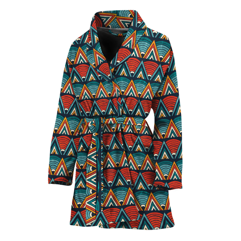 Ethnic African Inspired Pattern Print Women's Bathrobe