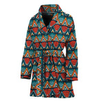 Ethnic African Inspired Pattern Print Women's Bathrobe