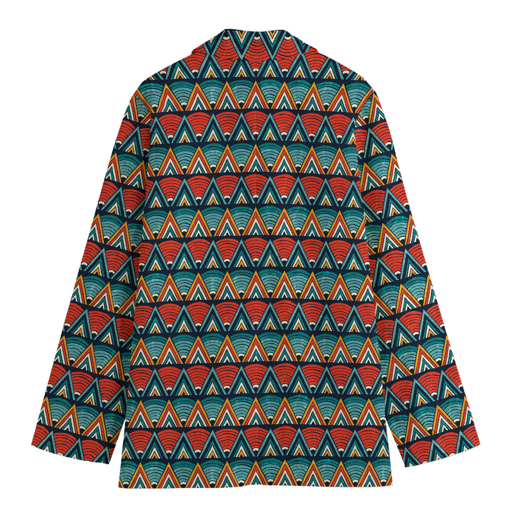 Ethnic African Inspired Pattern Print Women's Cotton Blazer