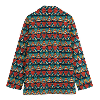 Ethnic African Inspired Pattern Print Women's Cotton Blazer