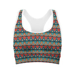 Ethnic African Inspired Pattern Print Women's Sports Bra