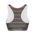 Ethnic African Inspired Pattern Print Women's Sports Bra