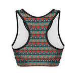 Ethnic African Inspired Pattern Print Women's Sports Bra