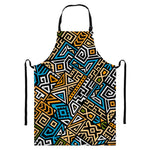 Ethnic Aztec Geometric Pattern Print Bib Apron With Pocket