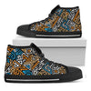 Ethnic Aztec Geometric Pattern Print Black High Top Sneakers