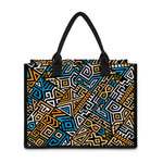 Ethnic Aztec Geometric Pattern Print Canvas Tote Bag