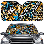 Ethnic Aztec Geometric Pattern Print Car Windshield Sun Shade