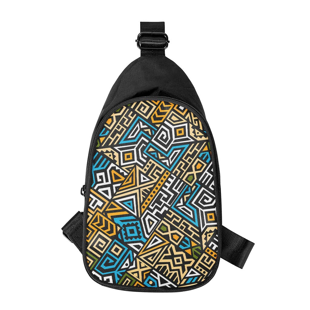 Ethnic Aztec Geometric Pattern Print Chest Bag