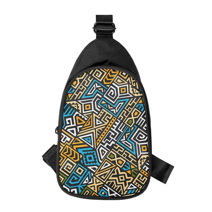 Ethnic Aztec Geometric Pattern Print Chest Bag